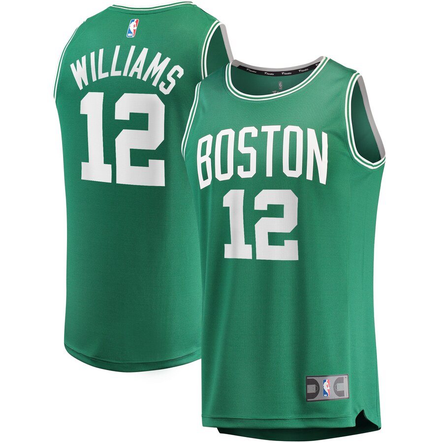 Men's Boston Celtics Grant Williams #12 Fast Break Fanatics Branded Icon Edition Replica Player Kelly Green Jersey 2401EIAI